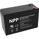 NP12V-7Ah, AGM BATTERY, C20=7AH, T2, 151x65x94x100, 1,97KG, BLACK