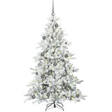  Umjetno božićno drvce s nogom Bijelo 180 cm PVC i čelik | Eponuda.com