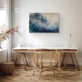  Slika - Landscape with Trees in Illustrative Style Fairy-Tale Blue Forest 60x40 Premium Print | shoptok.hr