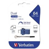 Verbatim DUAL 64GB USB 3.0+USB-C USB memorija | shoptok.hr