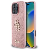 Guess PU Fixed Glitter 4G Metal Logo Zadní Kryt pro iPhone 16 Pro Pink Ovitek za telefon Vijolična Cene