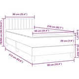 Box Spring postelja z vzmetnico Temno zelena 90x210 cm Velvet, (21792988) | Shoptok.si