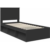  Krevetna konstrukcija Crna 90 x 190 cm Čvrsto borovo drvo | shoptok.hr