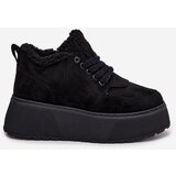 Boto Women's Snow Boots On Platform With Sheepskin Lining Sheep Type Black Luma | shoptok.hr