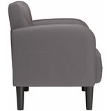 SOFA fotelja s naslonima za ruke siva 54 cm umjetna koža | shoptok.hr