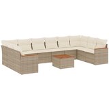 Maison Chic Seti vrtnega pohištva - Vrtna garnitura - Vrtni pohištvo set 11-delna z blazinami bež poli ratan, (21816162) | Shoptok.si