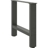 vidaXL Noge kavne mizice antracit 2 kosa 60x(42-43) cm jeklo, (21828642) | Shoptok.si