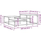  Stolić za kavu boja hrasta 107x107x40 cm konstruirano drvo | shoptok.hr