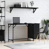 vidaXL Računalniška miza črna 131x48x75 cm inženirski les | Shoptok.si