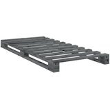  Okvir za krevet s uzglavljem sivi 90x200 cm masivna borovina | shoptok.hr