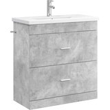 vidaXL Komplet pohištva za kopalnico Betonsko siva 81 x 40 x 84,5 cm, (5000246170) | Shoptok.si