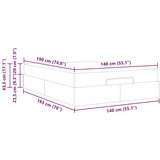 vidaXL Konstrukcija postelje z vzmetnico Taupe 140 x 190 cm blago | Shoptok.si