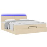  Otomanski krevet s madracem i LED krem 180x200cm od tkanine | Eponuda.ba