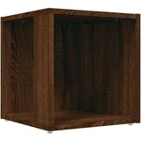  Stranska mizica rjavi hrast 33x33x34,5 cm konstruiran les, (20714373) | Shoptok.si