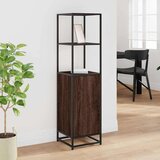 vidaXL Visoka omara rjavi hrast 35,5x35x139 cm inž. les in kovina | Shoptok.si