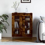 vidaXL Komoda dimljeni hrast 69,5x34x90 cm inženirski les | Shoptok.si