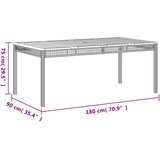  Vrtni stol sivi 180 x 90 x 75 cm od poliratana i drva bagrema | shoptok.hr