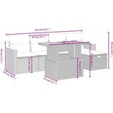  6-dijelni set vrtnih sofa od poliratana s jastucima sivi | shoptok.hr