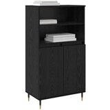  Highboard s policom s pohranom s vratima Crna 60 x 36 x 110 cm Konstruirano drvo | shoptok.hr