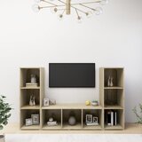 vidaXL TV omarice 3 kosi sonoma hrast 107x35x37 cm iverna pl. | Shoptok.si