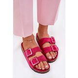 Boto Women's sandals with transparent elements on cork sole fuchsia Sercele | ePonuda.com