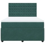  Box spring postelja z vzmetnico temno zelen 140x190 cm žamet, (21305904) | Shoptok.si