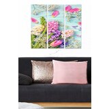 Wallity MDF1014375124 multicolor decorative mdf painting (3 pieces) Cene