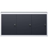 vidaXL zidni ormarić za alat u industrijskom stilu metalni sivo-crni | shoptok.hr