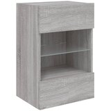  Zidni TV ormarić s LED svjetlima siva boja hrasta 40x30x60,5 cm | shoptok.hr