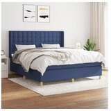 vidaXL Krevet s oprugama i madracem plavi 180x200 cm od tkanine Cijene