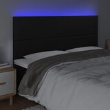 LED uzglavlje crno 180x5x118/128 cm od umjetna koža | shoptok.hr
