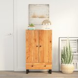 vidaXL Visoka omara s predalom 60x33x100 cm trden akacijev les železo Cene
