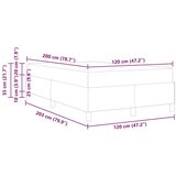  Krevet s opruga kutije Krema i bijela 120 x 200 cm tkanina | shoptok.hr