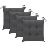  5-dijelni sklopivi vrtni blagovaonski set od bambusa Antracitno siva 40 x 40 x 7 cm | Shoptok.si
