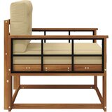 Srednja sofa za van Čvrsto drvo akacije Prirodna - Prirodno i bež Mreža | shoptok.hr