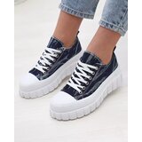 Resti Navy blue women's platform sneakers Deksif | Shoptok.si