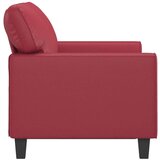  Dvosjed od tkanine crvena boja vina 120 cm od umjetne kože | shoptok.hr