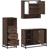 vidaXL 3-dijelni set kupaonskog namještaja boja smeđeg hrasta drveni | shoptok.hr