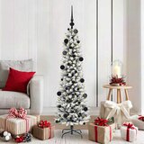 vidaXL Umjetno božićno drvce s stalakom Zelena i bijela 150 cm | shoptok.hr