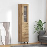 vidaXL Highboard Umjetnički hrast 34,5 x 34 x 180 cm Konstruirano drvo | shoptok.hr