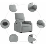  Električni naslonjač na podizanje svjetlosivi od tkanine | shoptok.hr