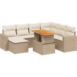 Maison Chic Seti vrtnega pohištva - Vrtna garnitura - Vrtni pohištvo set 8-delna z blazinami bež poli ratan, (21799452) | Shoptok.si