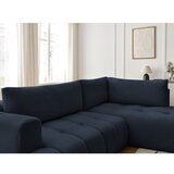 Bobochic Paris Temno modra raztegljiva/s prostorom za shranjevanje kotna sedežna garnitura (desni kot/v obliki črke L) Fuji – | Shoptok.si