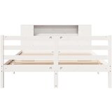  Krevet s regalom z knjige bez madraca bijeli 160x200cm borovina | shoptok.hr