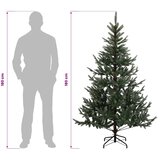  Umjetno božićno drvce s nogom 180 cm PVC i metal Zelena - Zelena 180 cm bez LED svjetala | shoptok.hr