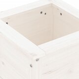  Vrtna sadilica bijela 40 x 40 x 39 cm od masivne borovine | shoptok.hr
