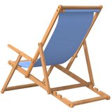 vidaXL Sklopiva stolica za plažu od masivne tikovine plava Cijene