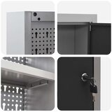  3-delni orodjar in set pegboard na steni, črn kovin, (22048528) | Shoptok.si
