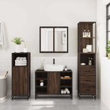  3-dijelni set kupaonskog namještaja boja smeđeg hrasta drveni | shoptok.hr