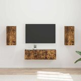  Set omare za televizijo na steni 4 pcs Dimljeni oreh, (5000132676) | Shoptok.si